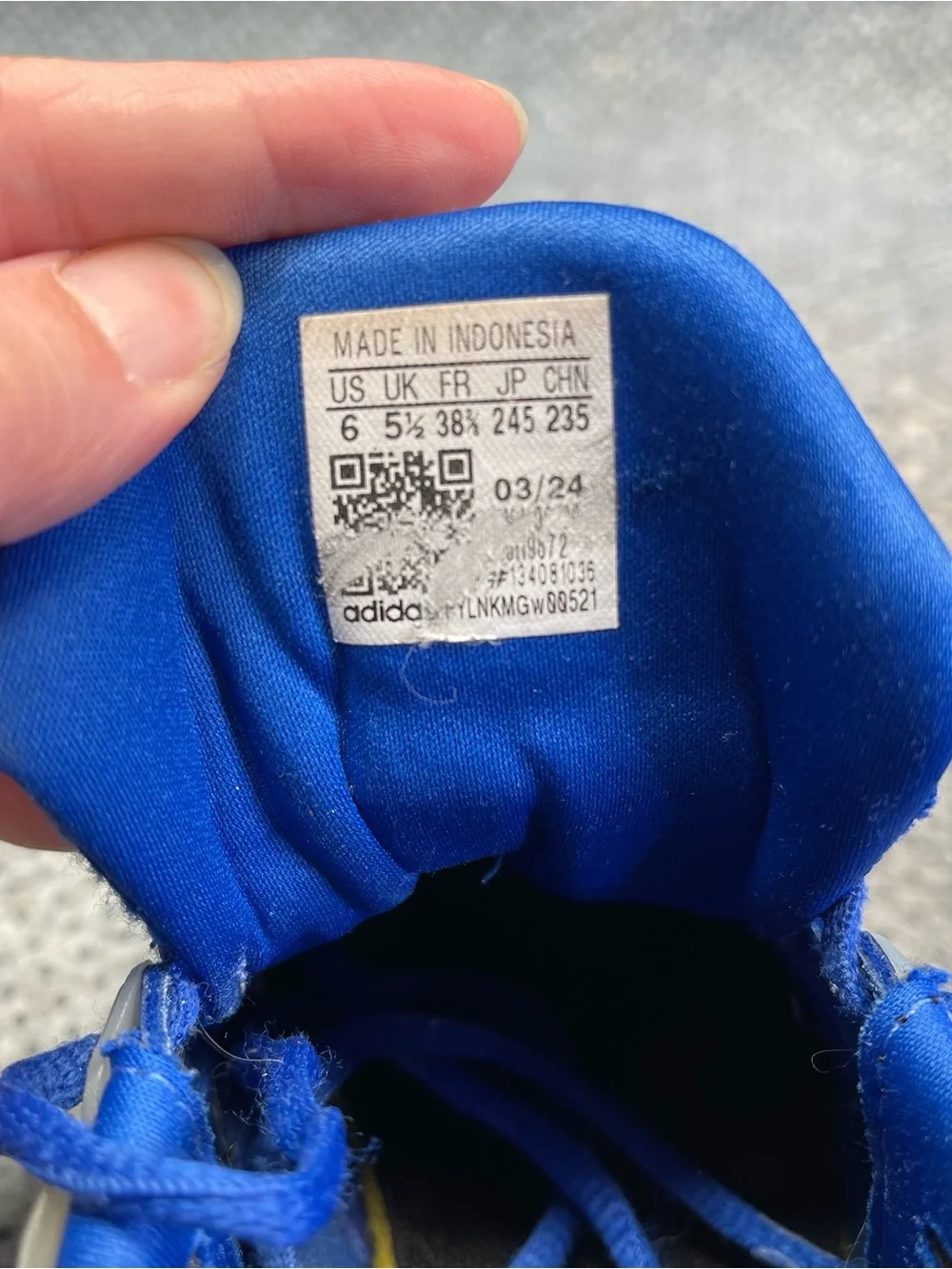 Adidas Ultrarun 5 Blue Running Shoes Size 7.5 Women’s 6 Men’s